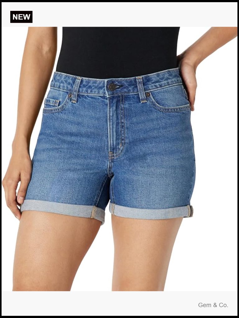 Women's Mid-Rise Stretch Slim Fit 4" Denim Shorts